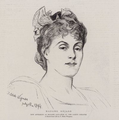 Madame Rejane by Theodore Blake Wirgman